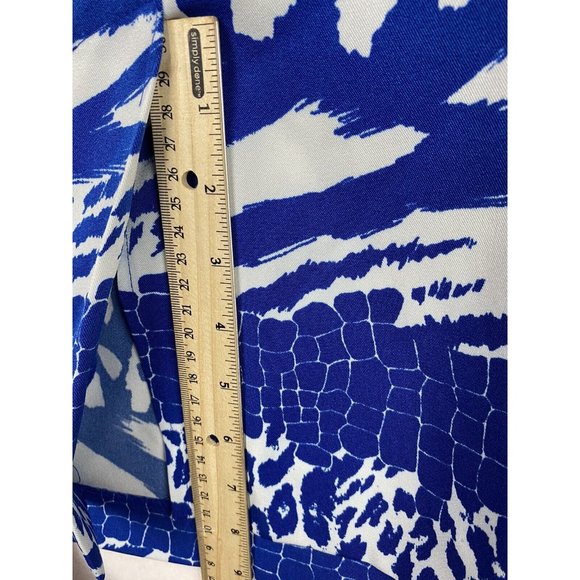 Maya Brooke Blue Dress Animal Pattern Blue Tank Sz. 16W - Picture 9 of 11